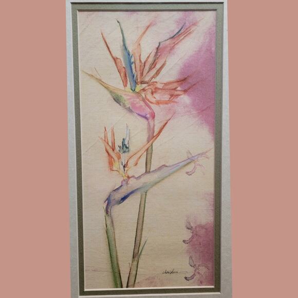 Vintage 2003 "Tropical Floral II Birds of Paradise" by Cheri Blum for Target - Picture 2 of 6